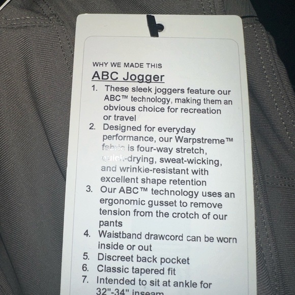 Lululemon ABC Jogger green M L XL - Picture 4 of 9